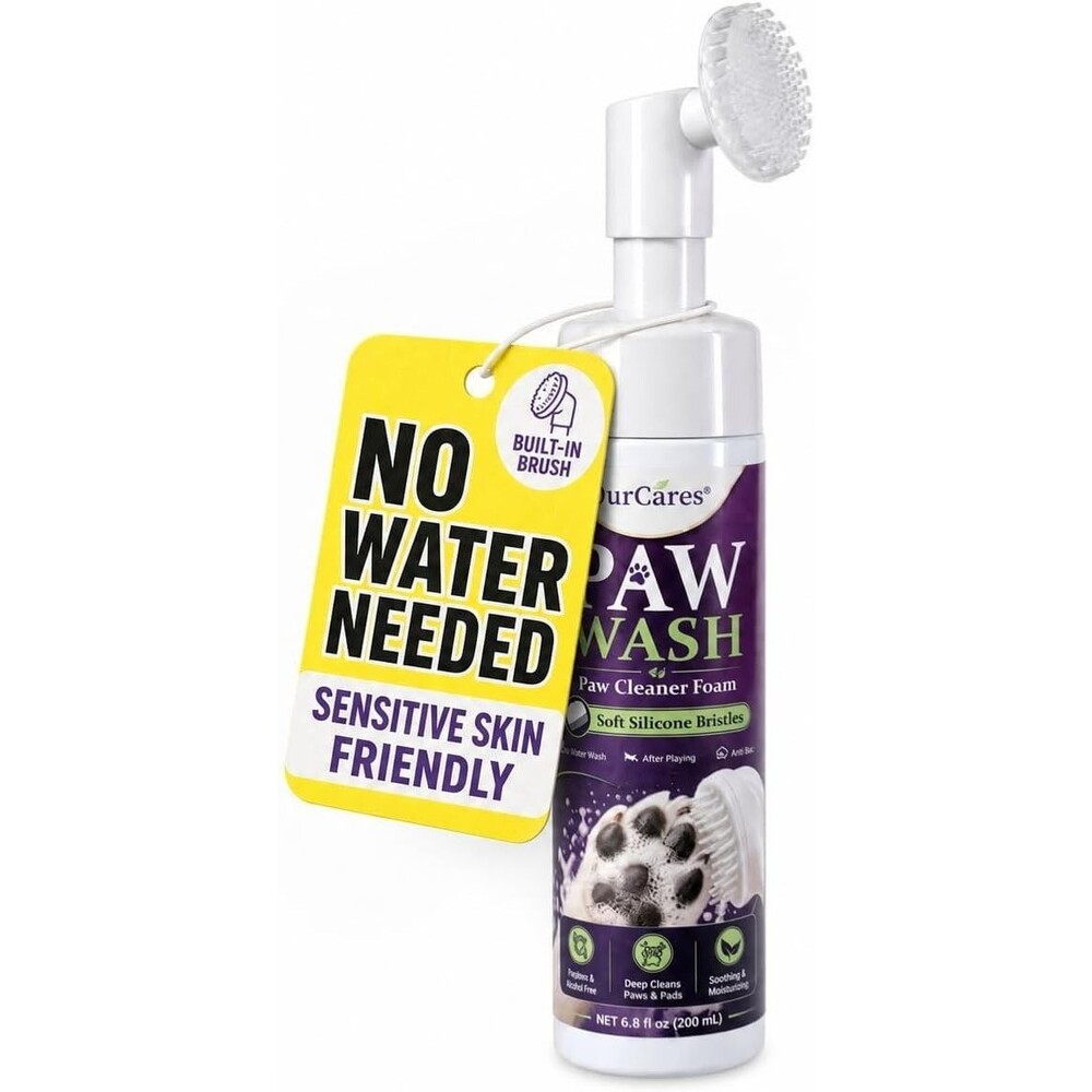 Dog Paw Cleaner Foam No Rinse Silicone Brush Alcohol Free Oat Cica Lavender New